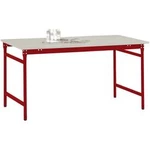 Manuflex BB3021.3003 Servírovací stolek základní stacionárně s Melamin-Tischplatte v rubínově červená RAL 3003, Šxhxv: 1000 x 800 x 780 mm