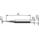 Tužkový pájecí hrot Ersa 0172BD/SB 0172BD, Velikost hrotů 1.10 mm, 1 ks