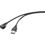 USB 2.0, telefonní kabel Renkforce RF-4598342, 1.00 m, černá