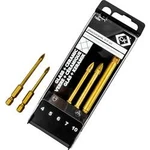 Sada vrtáků na sklo 5dílná C.K. T3059, Průměr otvoru: 4 mm, 5 mm, 6 mm, 7 mm, 10 mm 1 sada