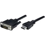 HDMI / DVI kabel Manhattan [1x HDMI zástrčka - 1x DVI zástrčka 24+1pólová] černá 1.80 m