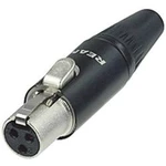 XLR kabelová zásuvka Rean AV RT3FC-B, rovná, 3pól., 2 - 4.5 mm, černá