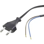 Síťový kabel, euro zástrčka/otevřený konec, 0,75 mm², 1,5 m, černá