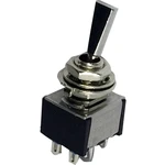 TRU COMPONENTS TC-TA203F1 pákový spínač 250 V/AC 3 A 2x zap/vyp/zap  s aretáciou/0/s aretáciou  1 ks