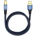 USB 2.0 prepojovací kábel [1x USB 2.0 zástrčka A - 1x USB 2.0 zástrčka B] 7.50 m modrá pozlátené kontakty Oehlbach USB P