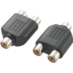 SpeaKa Professional SP-2873360 KR1248 cinch audio Y adaptér [1x cinch zásuvka - 2x cinch zásuvka] čierna