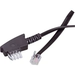 fax prepojovací kábel premostený [1x telefónna zástrčka TAE-N - 1x RJ11 zástrčka 6P2C] 15.00 m čierna Basetech