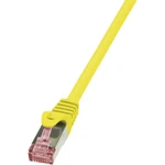 LogiLink CQ2097S RJ45 sieťové káble, prepojovacie káble CAT 6 S/FTP 10.00 m žltá samozhášavý, s ochranou 1 ks