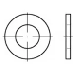 Ploché podložky TOOLCRAFT, DIN 125, Vnút.Ø 5,3 mm, 100 ks