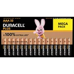 Duracell Plus-AAA BP32 mikrotužková batérie typu AAA  alkalicko-mangánová  1.5 V 32 ks