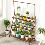 3-Layer Folding Flower Stand Floor Plant Stand for Home Office