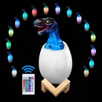 KL-02 Decorative 3D Tyrannosaurus Egg Smart Night Light 16 Colors Remote Control Touch Switch LED Nightlight For Christm
