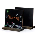Wooden Small Blackboard Message Board Upright Home Restaurant Menu Card Desktop Cafe Multifunctional Decoration Retro