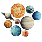 9Pcs/set Planet Stickers Solar System Planets Wall Stickers Wall Decal Home Living Room Kids Room Baby Nursery Decoratio