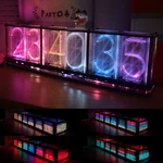 Geekcreit® Bigger Display DIY Imitate Glow Clock Kit Full Color RGB Glow Tube Clock LED Music Spectrum Kit