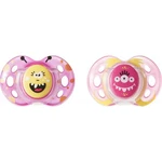 Tomme Tippee Šidítko C2N silikon Fun Girl 2 ks 18-36 m úsměv