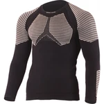 Lasting Vlněné bezešvé Merino triko WEROLO 300g - černé / šedé Velikost: XXL/3XL