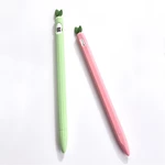 1pc Silicone Protective Sleeve Anti Slip Lovely Apple Protective Pen Case Tablet Touch Pen For Apple Pencil 1/2 Generati