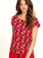 Red floral T-shirt Tranquillo - Women