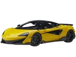 Mclaren 600LT Sicilian Yellow and Carbon 1/18 Model Car by Autoart