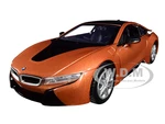 2018 BMW i8 Coupe Metallic Orange with Black Top 1/24 Diecast Model Car by Motormax