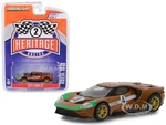 2017 Ford GT 4 Tribute to 1966 Ford GT40 Mk II Brown "Ford Racing Heritage" Series 2 1/64 Diecast Model Car by Greenlight