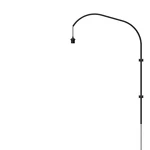 Suport pentru lampă de perete Willow wall hanger single black H 123 cm - UMAGE