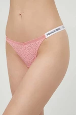 Tanga Tommy Jeans růžová barva, UW0UW05160