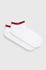 Ponožky HUGO 2-pak pánske,biela farba,50516394