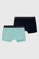 Detské boxerky Calvin Klein Underwear 2-pak tyrkysová farba