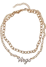 Diamond Zodiac Golden Virgin Necklace