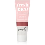 Barry M Fresh Face multifunkčné líčidlo na pery a tvár odtieň Deep Rose 10 ml