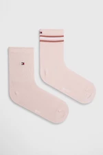 Ponožky Tommy Hilfiger 2-pak dámske, ružová farba, 701227306