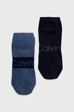 Ponožky Calvin Klein (2-pak) pánské, modrá barva