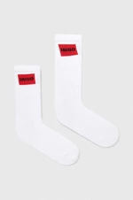 Ponožky HUGO 2-pack pánské, bílá barva, 50510640