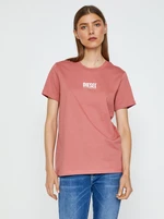 Dámské růžové triko Diesel Sily - Dámské