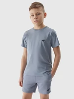 Boys' Plain T-Shirt 4F - Blue