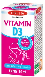 TEREZIA Vitamin D3 BABY od narození 400 IU kapky 10 ml