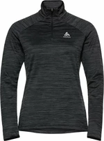 Odlo Women's Run Easy Half-Zip Long-Sleeve Mid Layer Top Black Melange XS Sweat-shirt de course