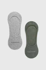 Ponožky Calvin Klein 2-pak pánske, zelená farba, 701218708
