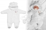 Chlupáčkový overal Luna s kapucí + rukavičky, Baby Nellys, Medvídek, bílý, vel. 62-68 (3-6m) Chlupáčkový overal Luna s kapucí + rukavičky, Baby Nellys, Medvídek, bílý, vel. 62-68 (3-6m)