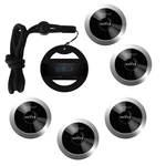 SINGCALL Restaurant Guest Paging System, Wireless Calling System 5 Call Buttons APE310, 1 Lanyard Watch Receiver APE6100