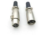 3 Pair XLR Balance 3pins Plug Mic Connector Male Female Plugs Audio connector