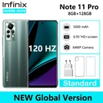 Infinix Note 11 Pro 8GB 128GB 6.95'' Display Smartphone Helio G96 120Hz Refresh Rate 64MP Camera 33W Super Charge 5000 Battery