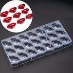 21 Pcs 3D Lip Shape Polycarbonate Chocolate Mold Kitchen Bakeware Candy Mold Jelly Pudding Bake Tool