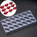 21 Pcs 3D Lip Shape Polycarbonate Chocolate Mold Kitchen Bakeware Candy Mold Jelly Pudding Bake Tool