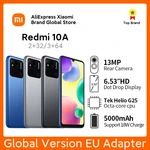 Global Version Xiaomi Redmi 10A 2GB+32GB / 3GB+64GB Smartphone MTK Helio G25 6.53" 5000mAh Camera 10W Fast Charging Cell Phone