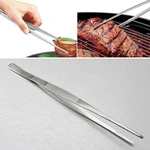 1pc Stainless Steel Cooking Tweezers For BBQ Kitchen Tweezers Fine Tweezer Tongs Extra-Long Cooking Bartending Tools