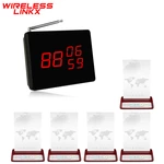 Wirelesslinkx Wireless Counter Restaurant Table Waiter Calling Bell Button System with Menu Display Monitor