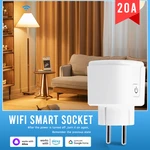 20A EWlink Wifi Smart Plug EU Wireless Electrical Socket Timing Smart Home Power Monitor With Alexa Google Home Alice